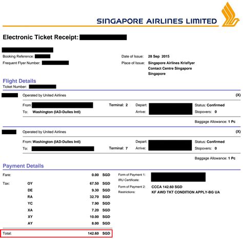 singapore airlines book ticket status